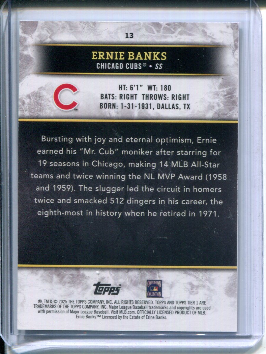 2025 Topps Tier One Ernie Banks #13 04/10
