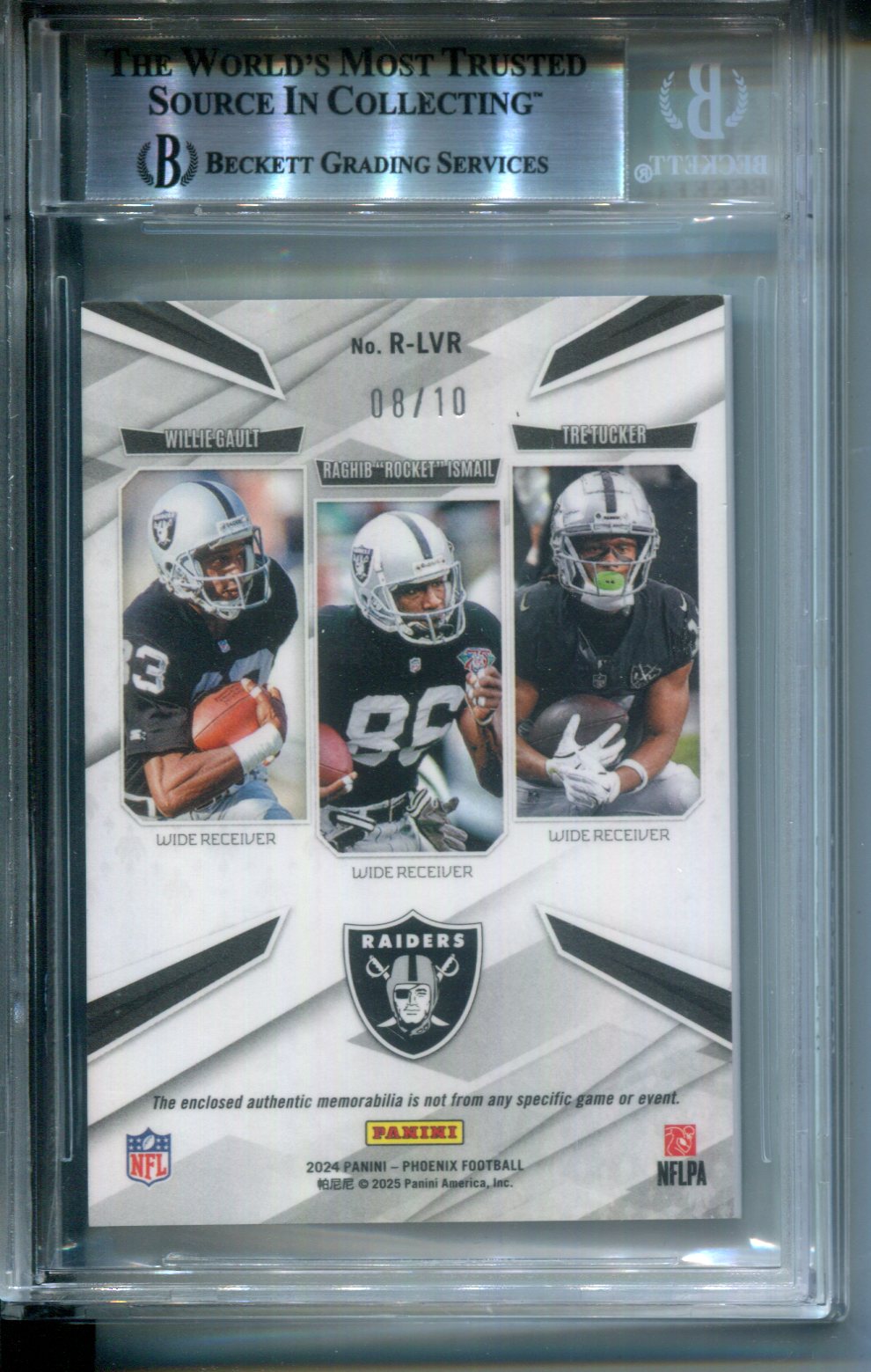 2024 Phoenix PATCH Gold /10 Tre Tucker Willie Gault Raghib "Rocket" Ismail BGS 9