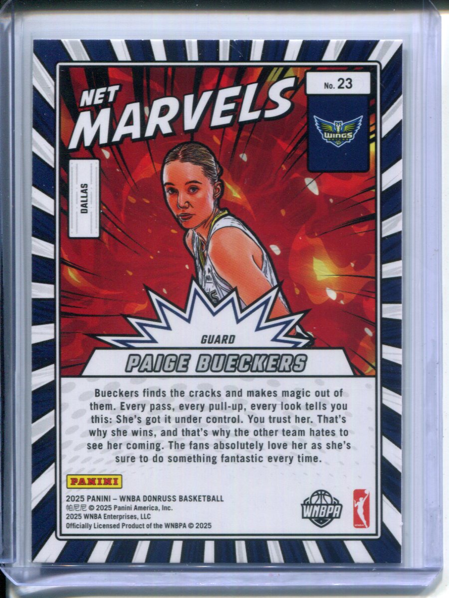 2025 Panini Donruss WNBA Net Marvels Diamond Paige Bueckers #23 RC Rookie
