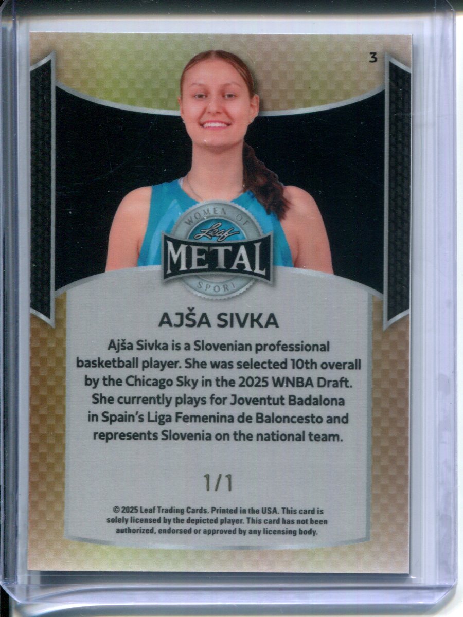 2025 Leaf Metal Sports Ajša Sivka #3 1/1
