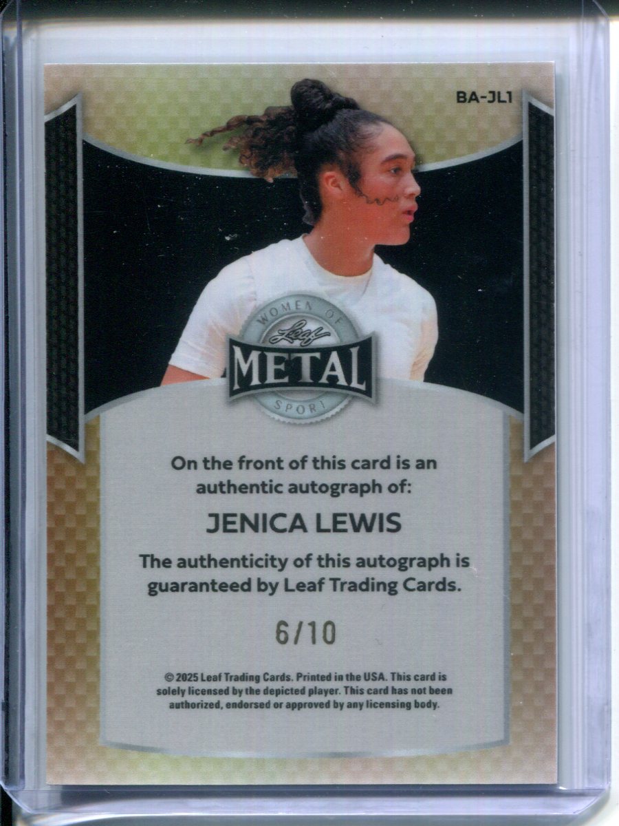 2025 Leaf Metal Jenica Lewis #BA-JL1 6/10