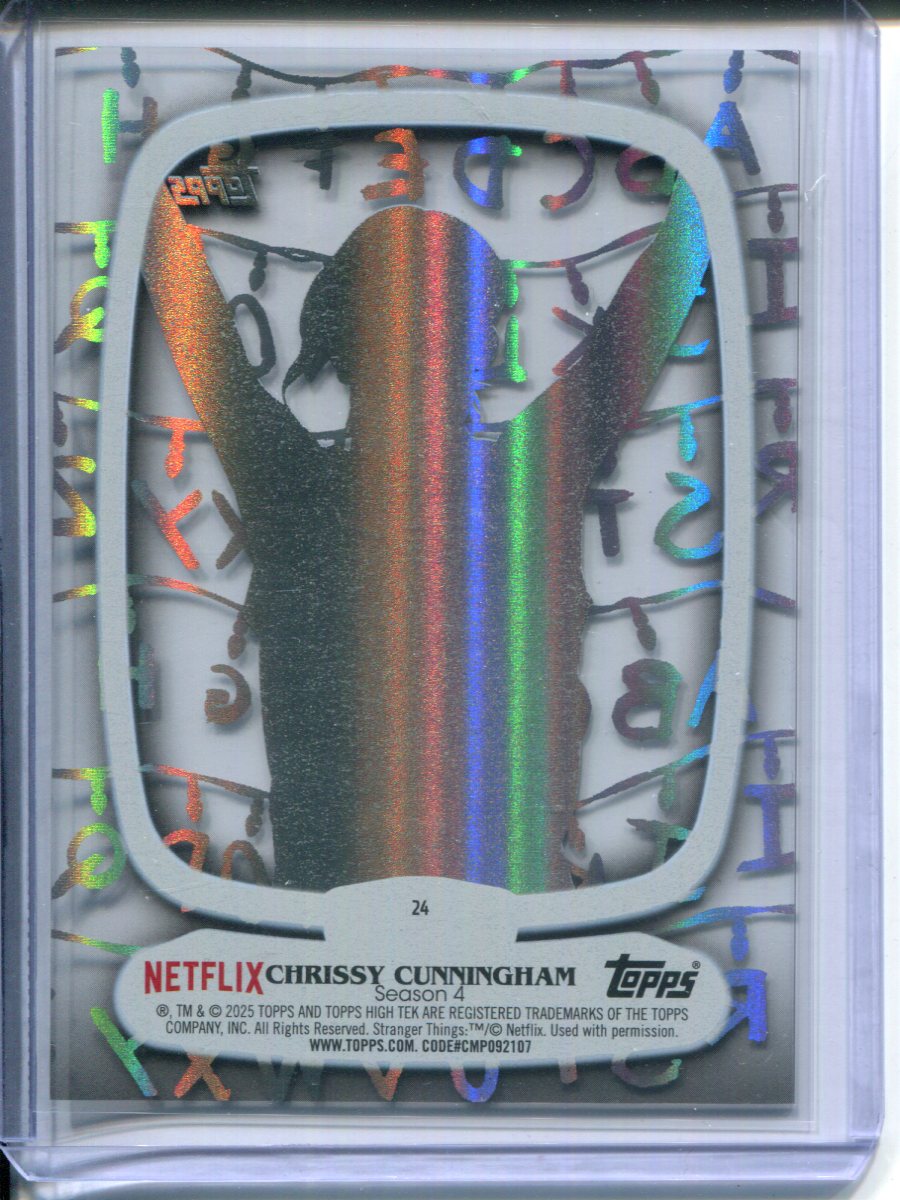 Chrissy Cunningham Grace Van Dien 2025 Topps Stranger Things High Tek Black #1/1