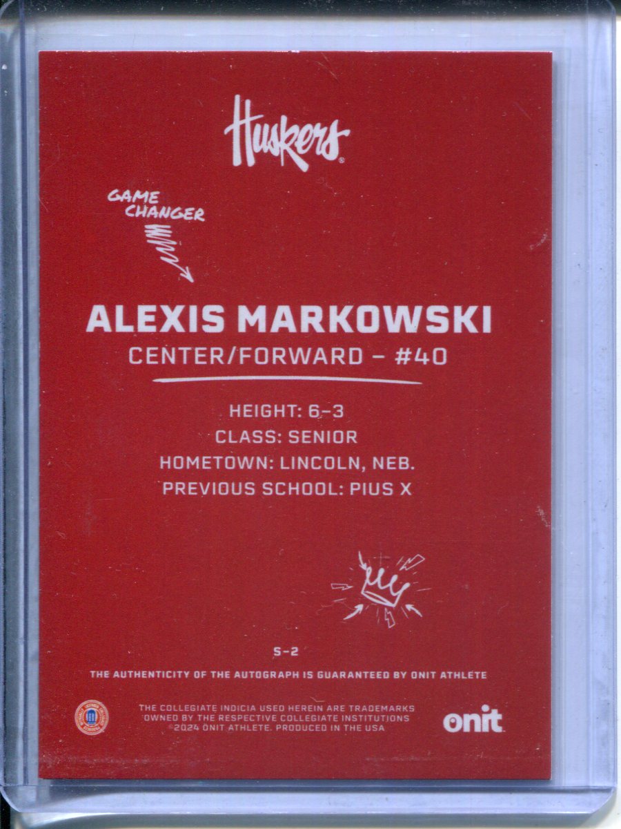 2024-25 Onit Signature Series Alexis Markowski 60/60