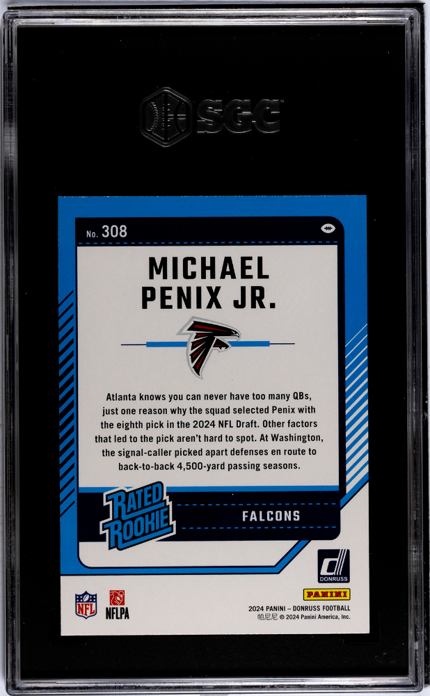 2024 Donruss Michael Penix JR. #308 SGC 9.5