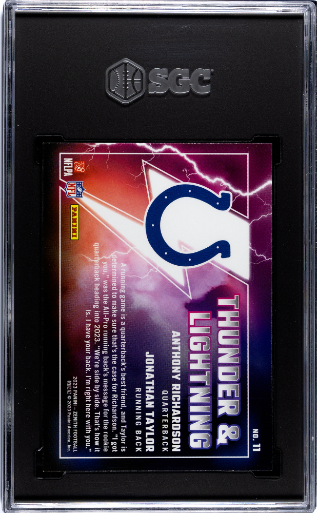 2023 Zenith Jonathan Taylor Anthony Richardson Thunder & Lightning SGC 9.5