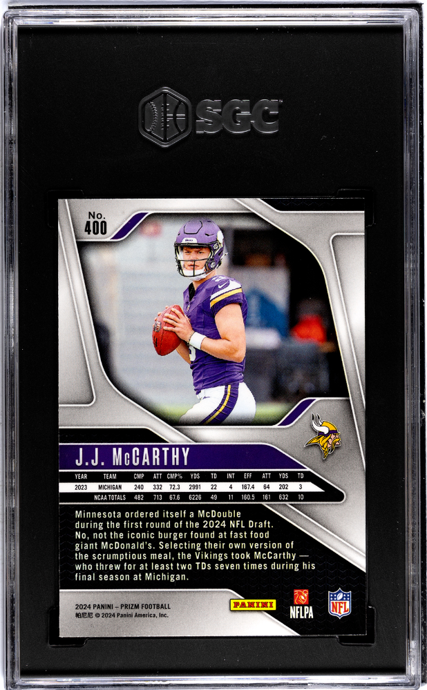 2024 Panini Prizm JJ Mccarthy #400 SGC 9.5