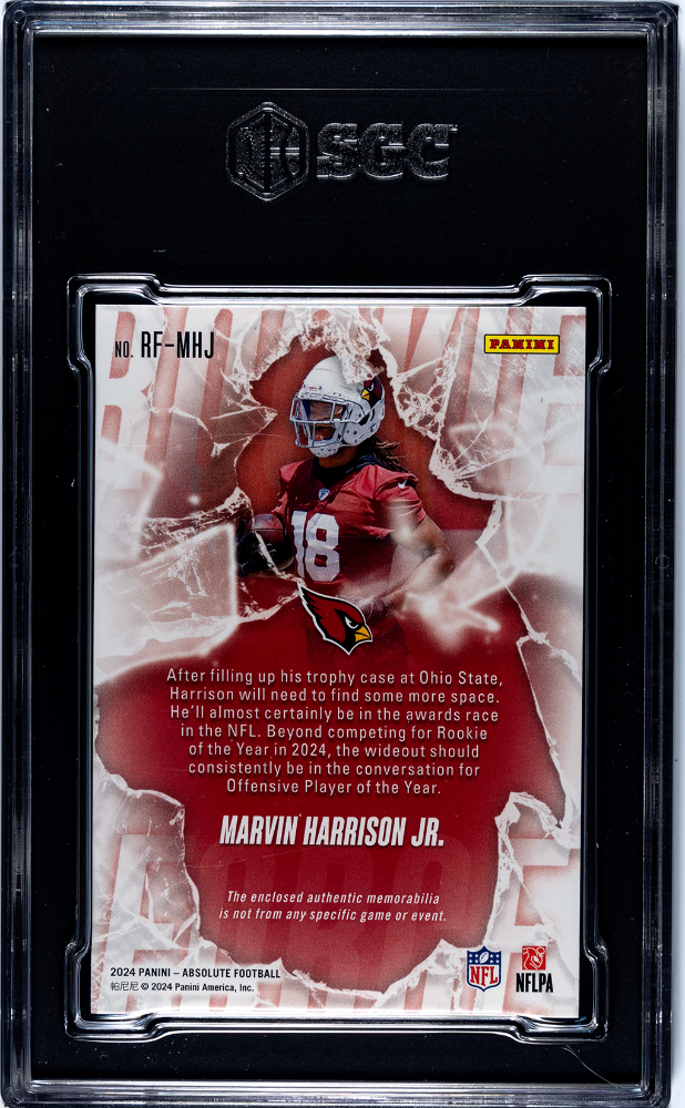 2024 Panini Absolute Marvin Harrison JR. #RF-MHJ Rookie Force Mat. SGC 9