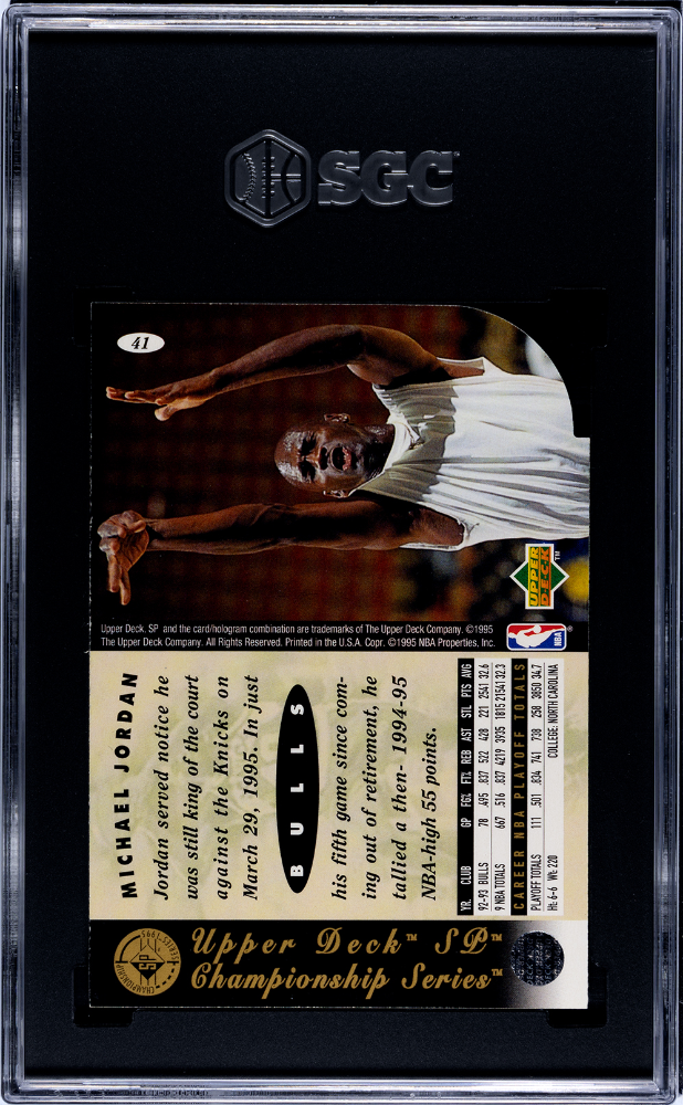 1994-95 Upper Deck SP Championship Michael Jordan #41 He's Back Die Cut SGC 8.5