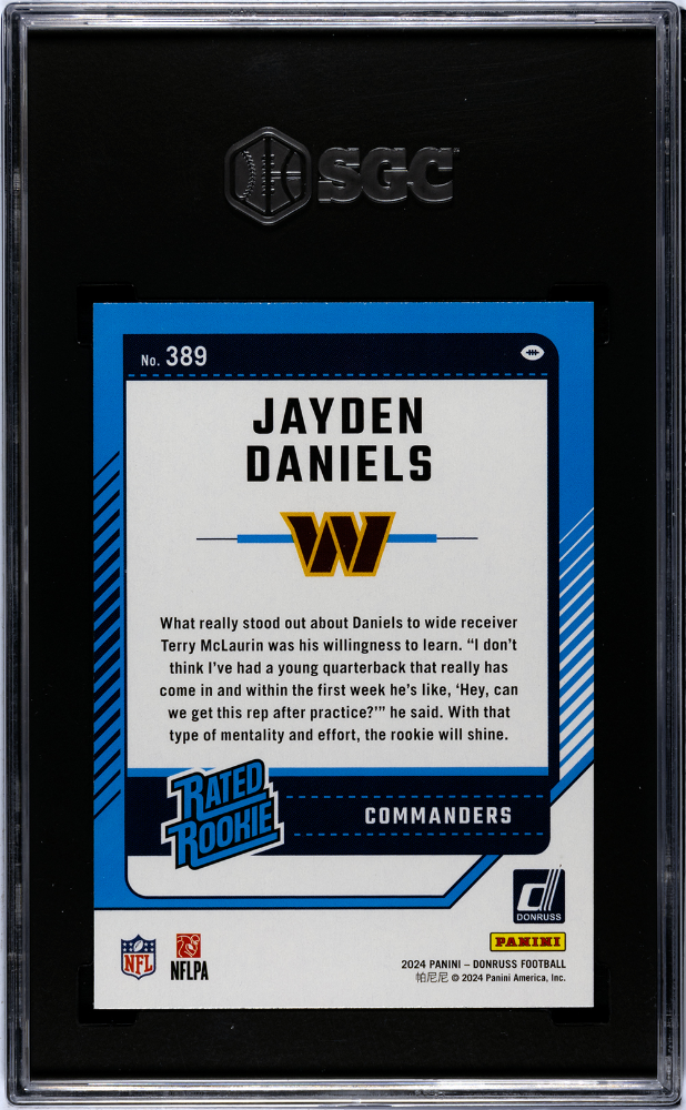 2024 Donruss Jayden Daniels #389 SGC 10