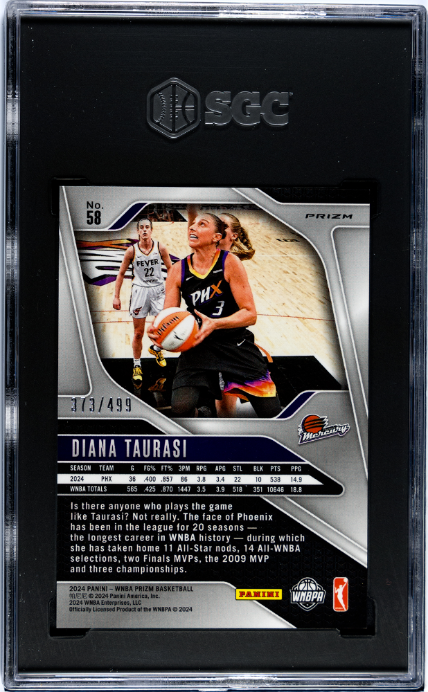 2024 Panini Prizm Wnba Diana Taurasi #58 Pulsar SGC 10 POP 1 /499