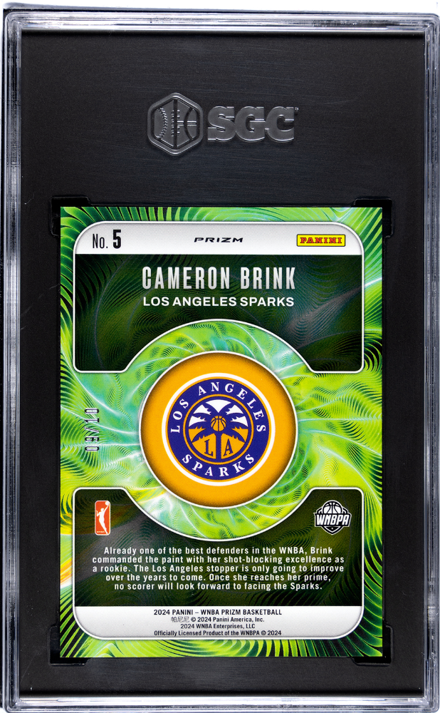 2024 Panini Prizm Wnba Cameron Brink #5 Fractal Gold #9/10 SGC 9.5 POP 1