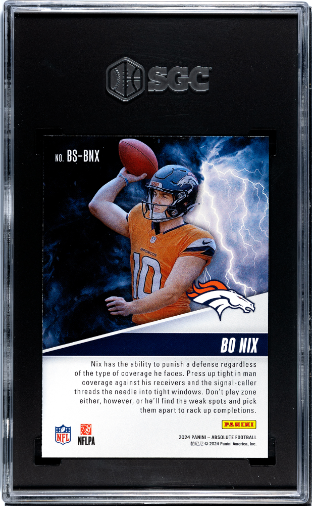 2024 Panini Absolute Bo Nix #BS-BNX By Storm SGC 9