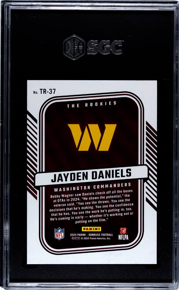 2024 Donruss Jayden Daniels #TR-37 The Rookies SGC 9.5