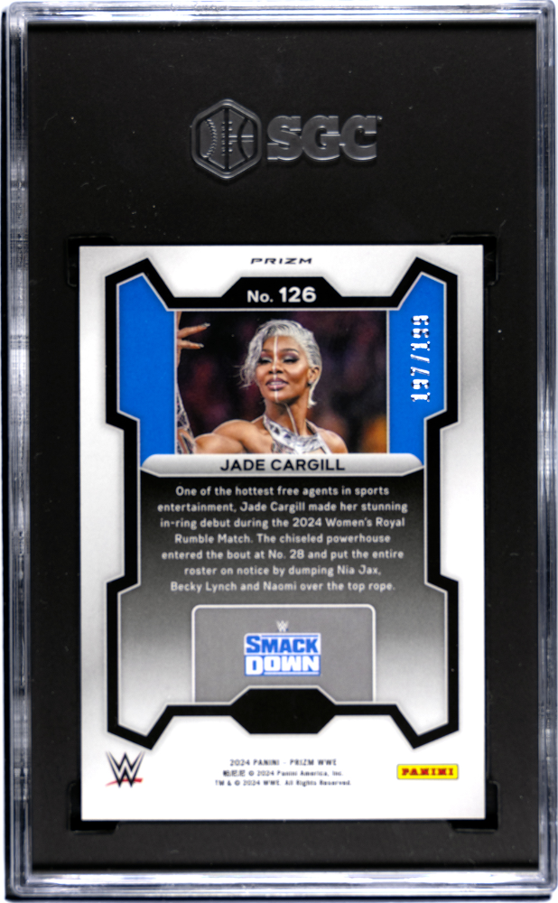2024 Panini Prizm Wwe Jade Cargill #126 Blue SGC 9
