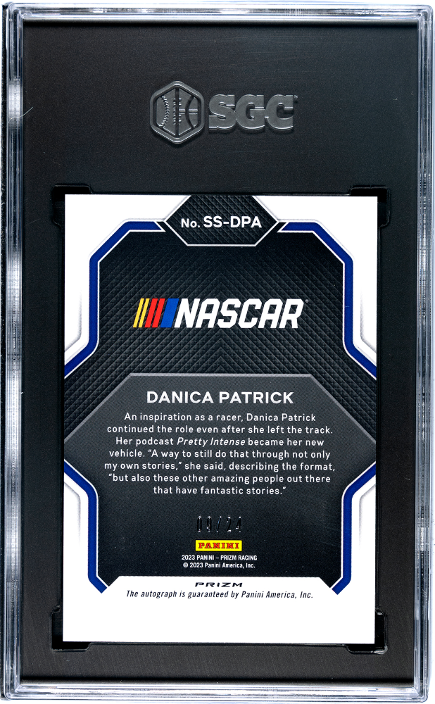 2023 Panini Prizm Danica Patrick Spotlight Signature AUTO Rainbow #9/24 SGC 10