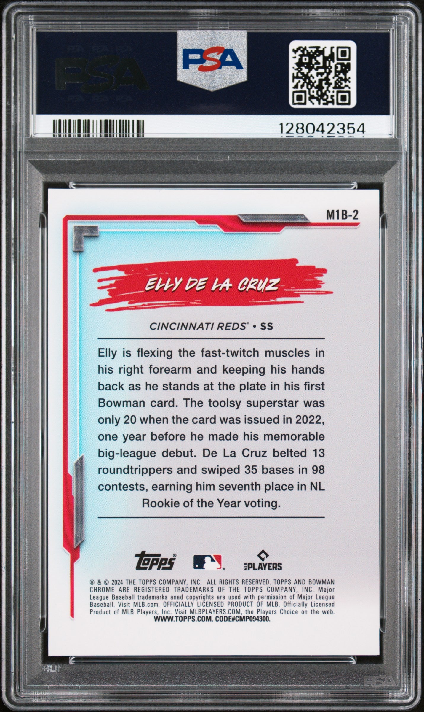 2024 Bowman Chrome Mega Box My 1st Bowman Elly De La Cruz #2 Yellow Ref PSA 9