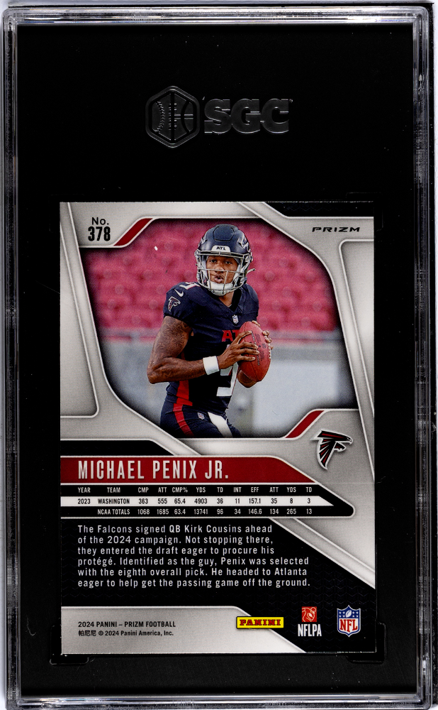 2024 Panini Prizm Michael Penix JR. #378 Green Wave SGC 9.5