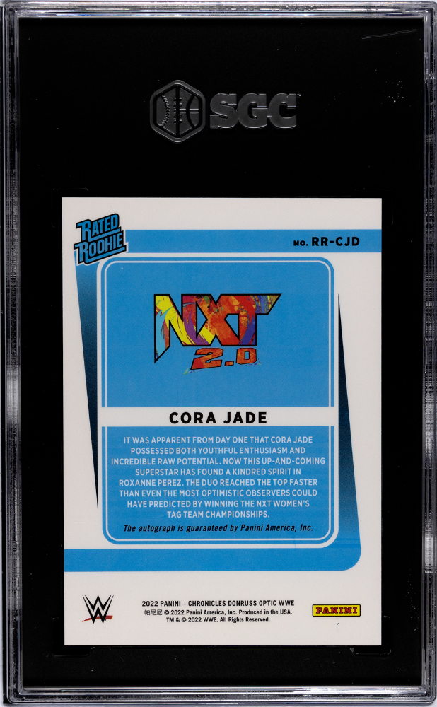 2022 Chronicles Wwe Cora Jade #RR-CJD Donruss Optic Rated Rookie Auto SGC 8.5
