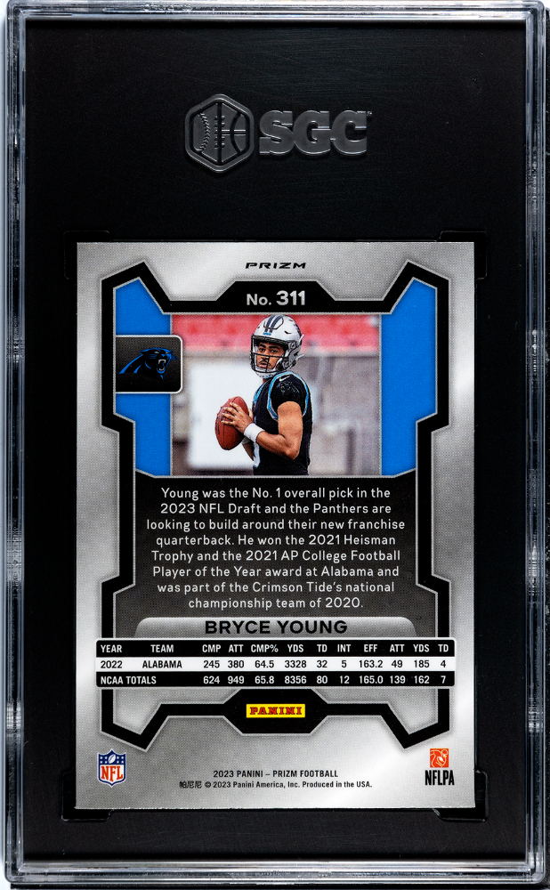 2023 Panini Prizm Bryce Young #311 Red White Blue SGC 9.5