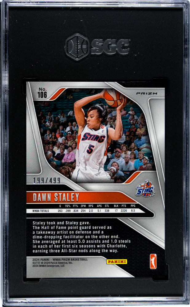 2024 Panini Prizm Wnba Dawn Staley #106 Pulsar SGC 9 POP 1