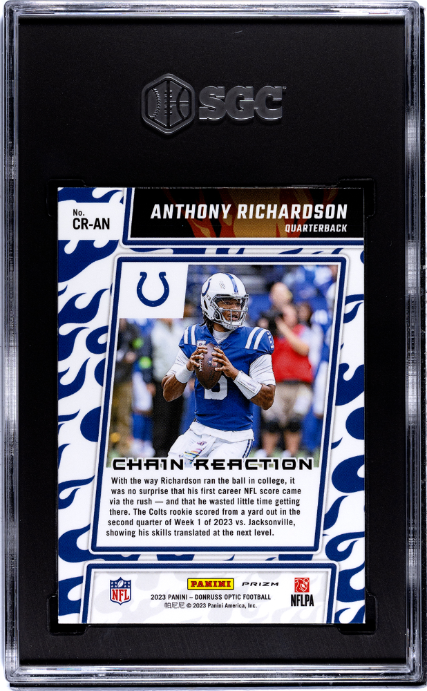 2023 Donruss Optic Anthony Richardson #CR-AN Chain Reaction SGC 9