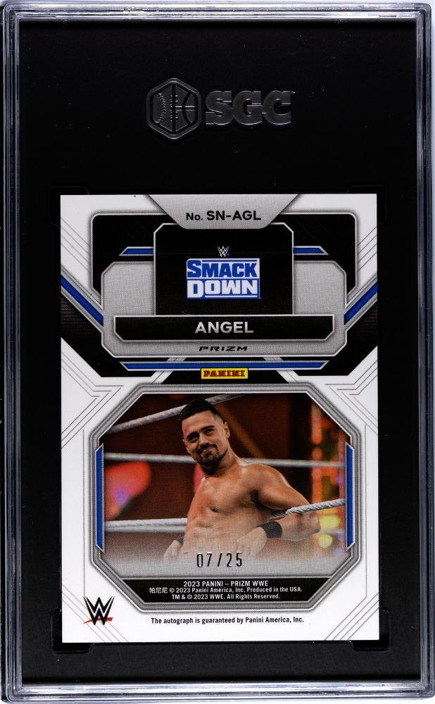2023 Panini Prizm Wwe Angel Sensational Sigs. Mojo SGC 9.5 auto /25 POP 1