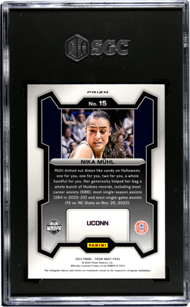 2024 Panini Prizm D.P. Nika Muhl #15 Silver SGC 10 POP 1