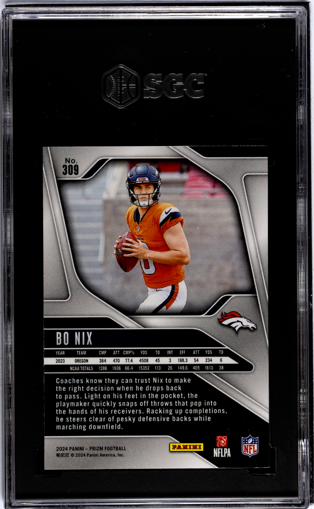 2024 Panini Prizm Bo Nix #309 SGC 9