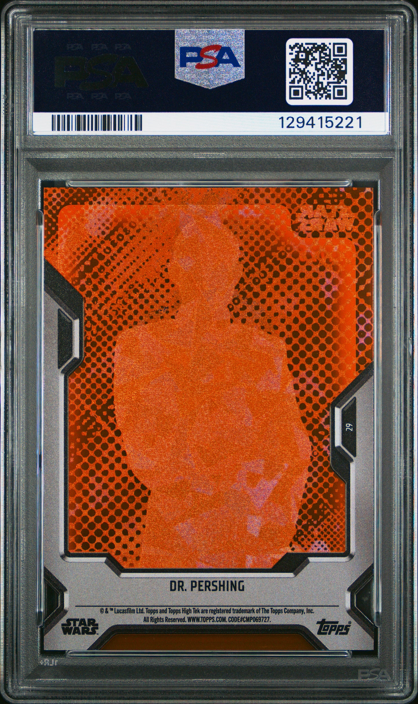 DR. Pershing 2023 Star Wars High Tek Particle Orange Diffractor PSA 9 pop 1