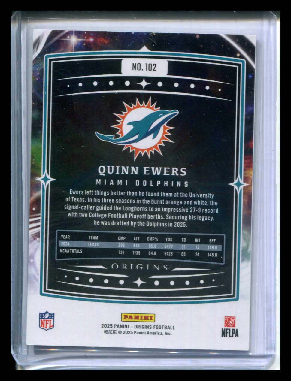 2024 Panini Origins Quinn Ewers #102 RC 058/225