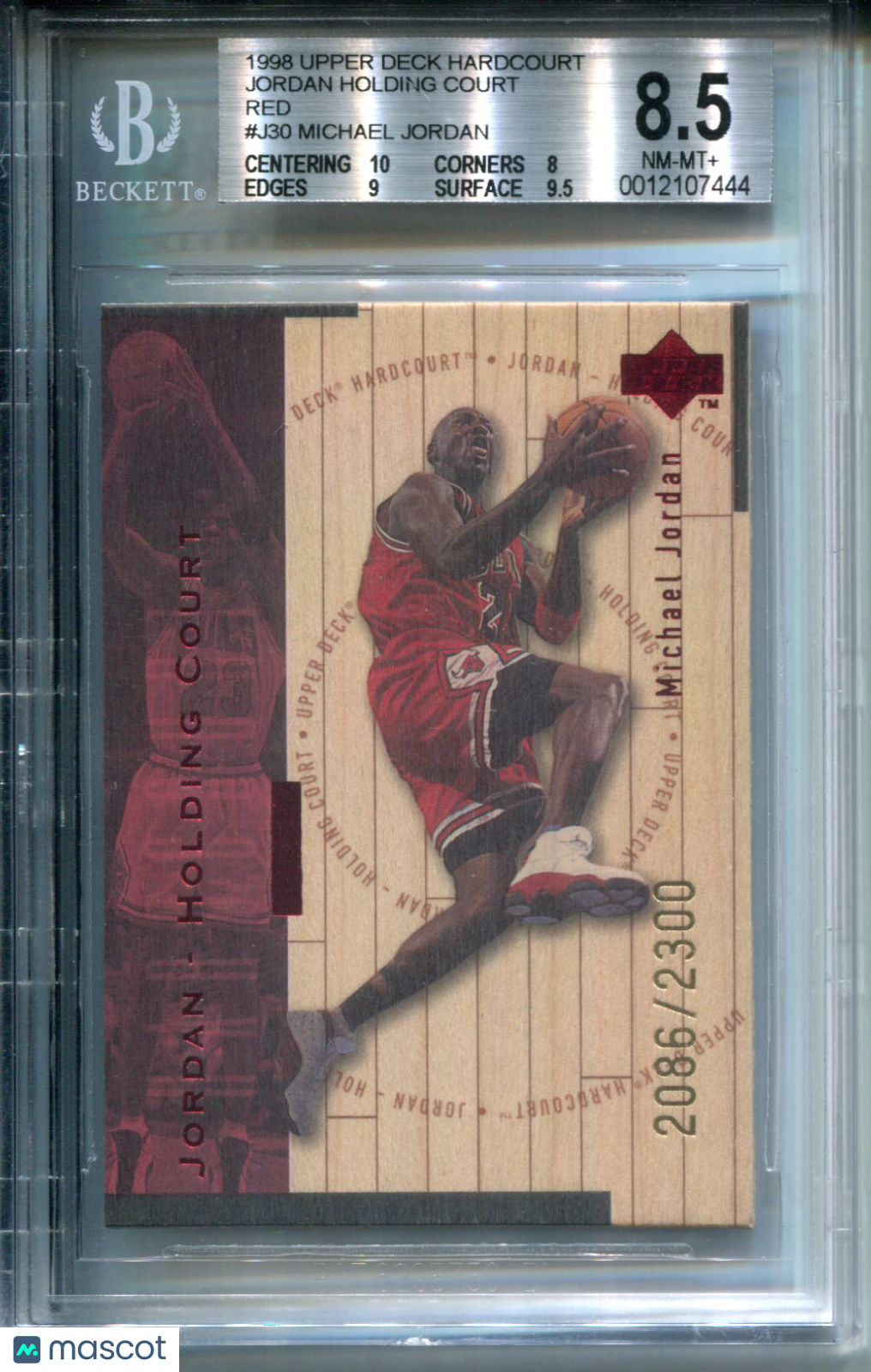 1998-99 Upper Deck Hardcourt Jordan Holding Court Red #J30 /2300 BGS 8.5