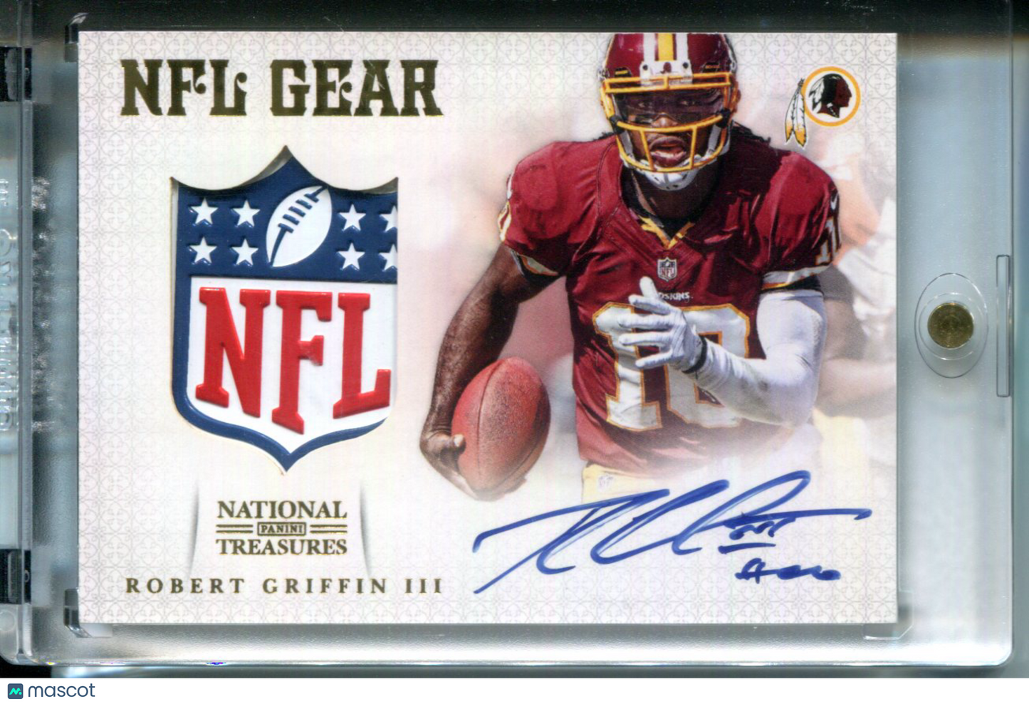 2012 National Treasures Robert Griffin III 1/1 LOGO NFL SHIELD ROOKIE PATCH AUTO
