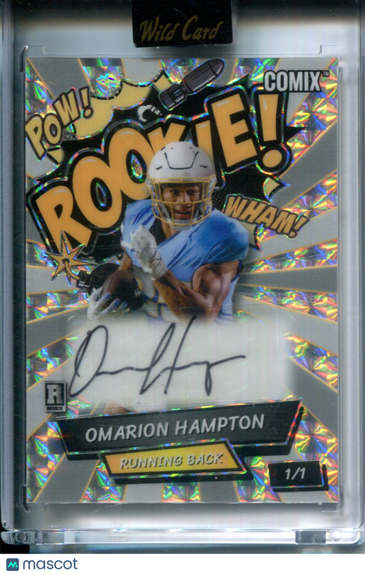 2025 Wild Card Comix Omarion Hampton #ACRGB-OH-A Holofoil AUTO Rookie 1/1