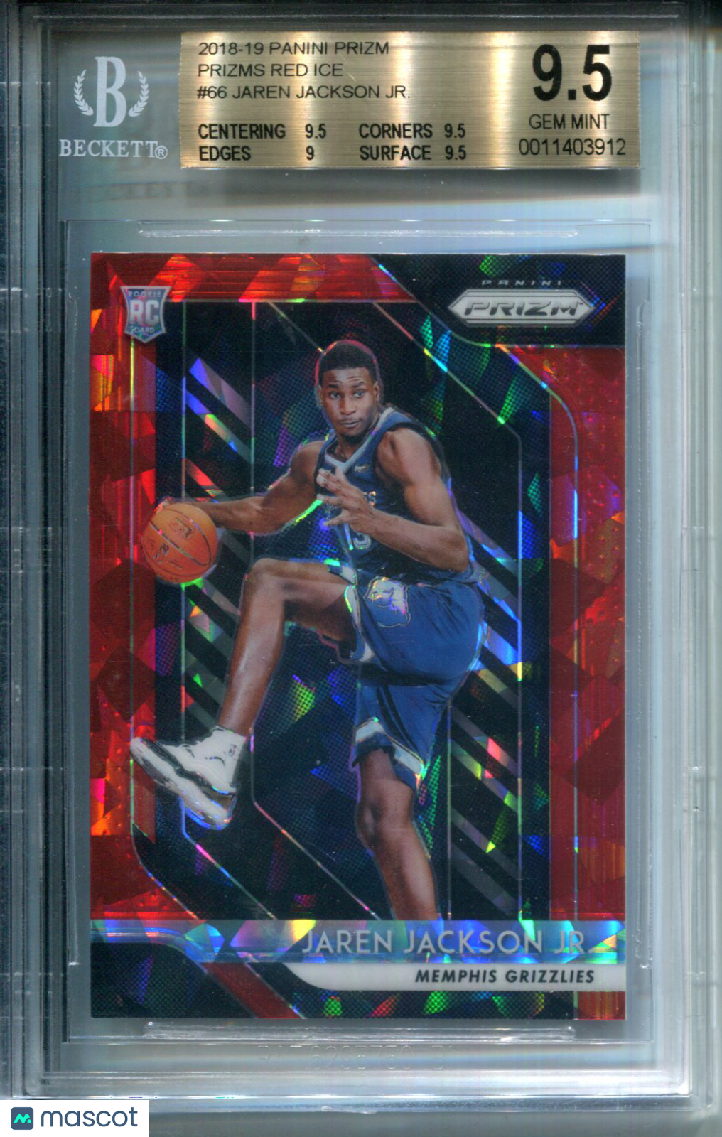 2018-19 Panini Prizm Jaren Jackson Jr. RED ICE #66 BGS 9.5