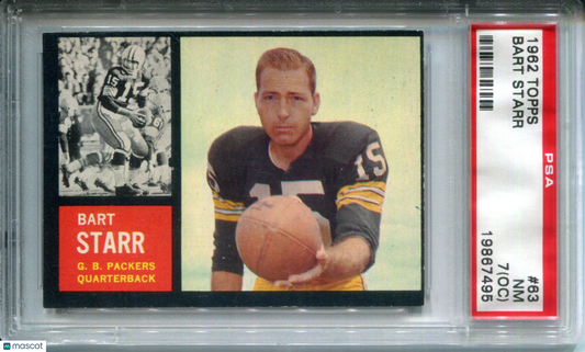 1962 Topps Bart Starr #63  PSA 7 OC
