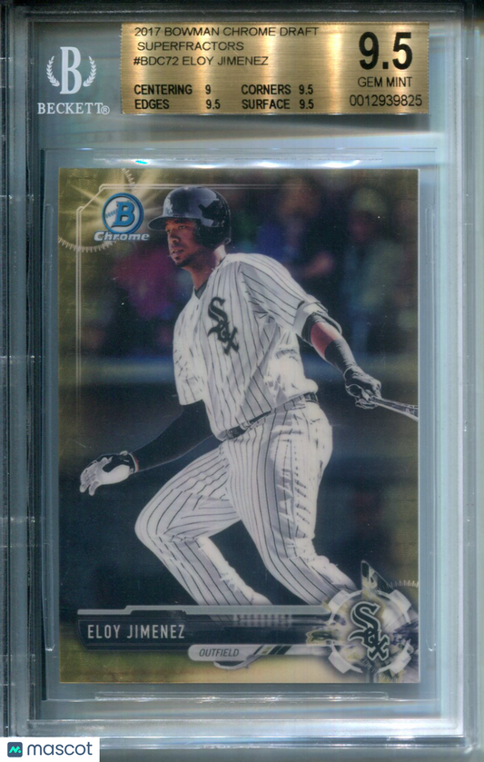 2017 Bowman Chrome Draft Superfractor #1/1 Eloy Jimenez #BDC72 BGS 9.5