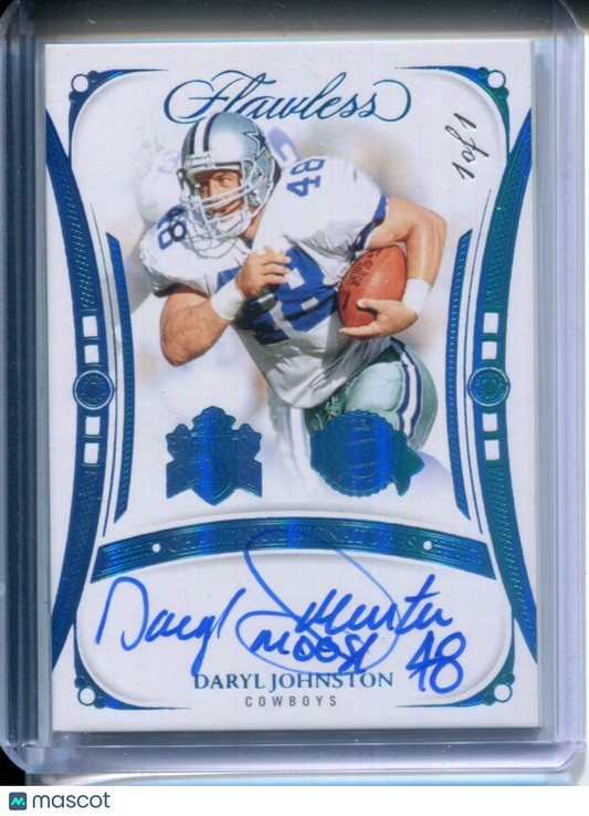 2025 Panini Flawless Daryl Johnston Champion Signature AUTO #1/1 Platinum Cowboy