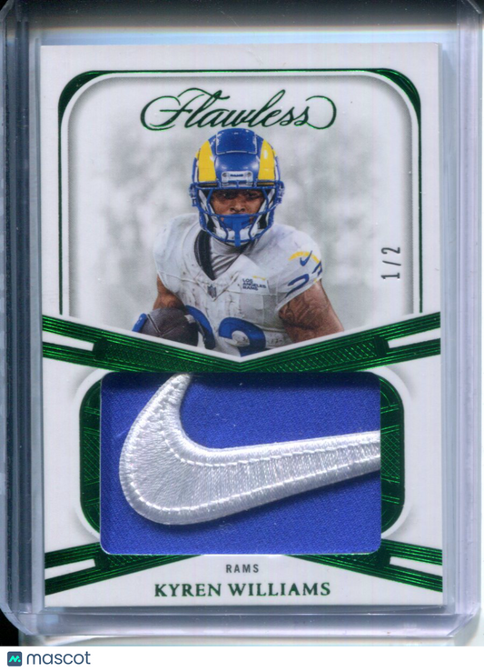 2025 Panini Flawless Football Kyren Williams FS-KWS Green Nike Swoosh Patch #1/2