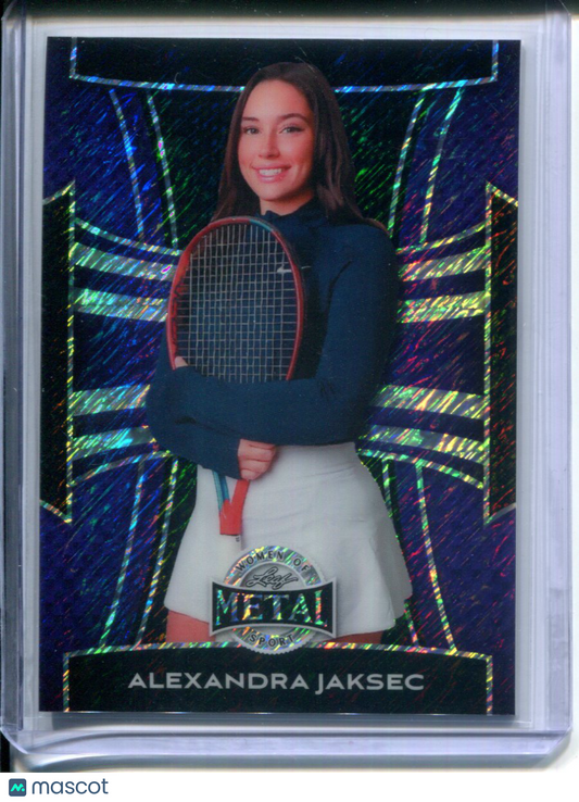 2025 Leaf Metal Women of Sport Alexandra Jaksec #4 Tennis Purple PRIZM #1/1