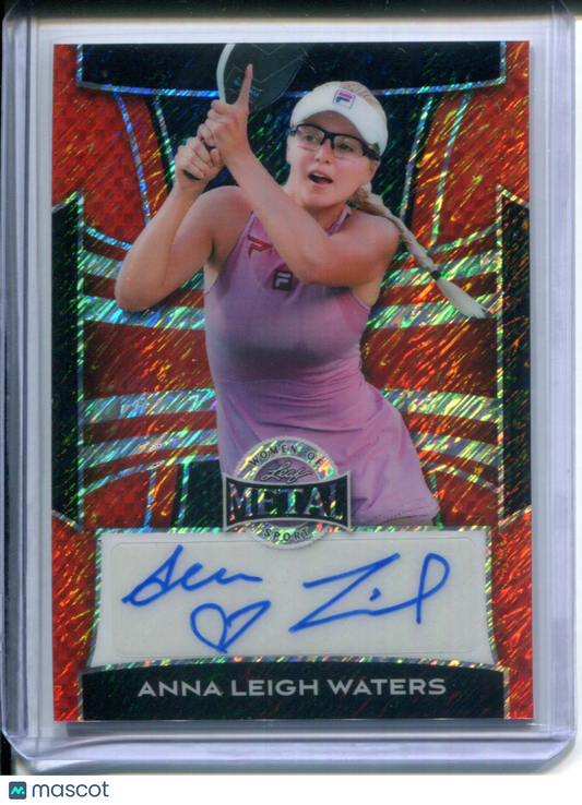 2025 Leaf Metal Women of Sport Anna Leigh Waters #1/1 ORANGE AUTO Pickleball