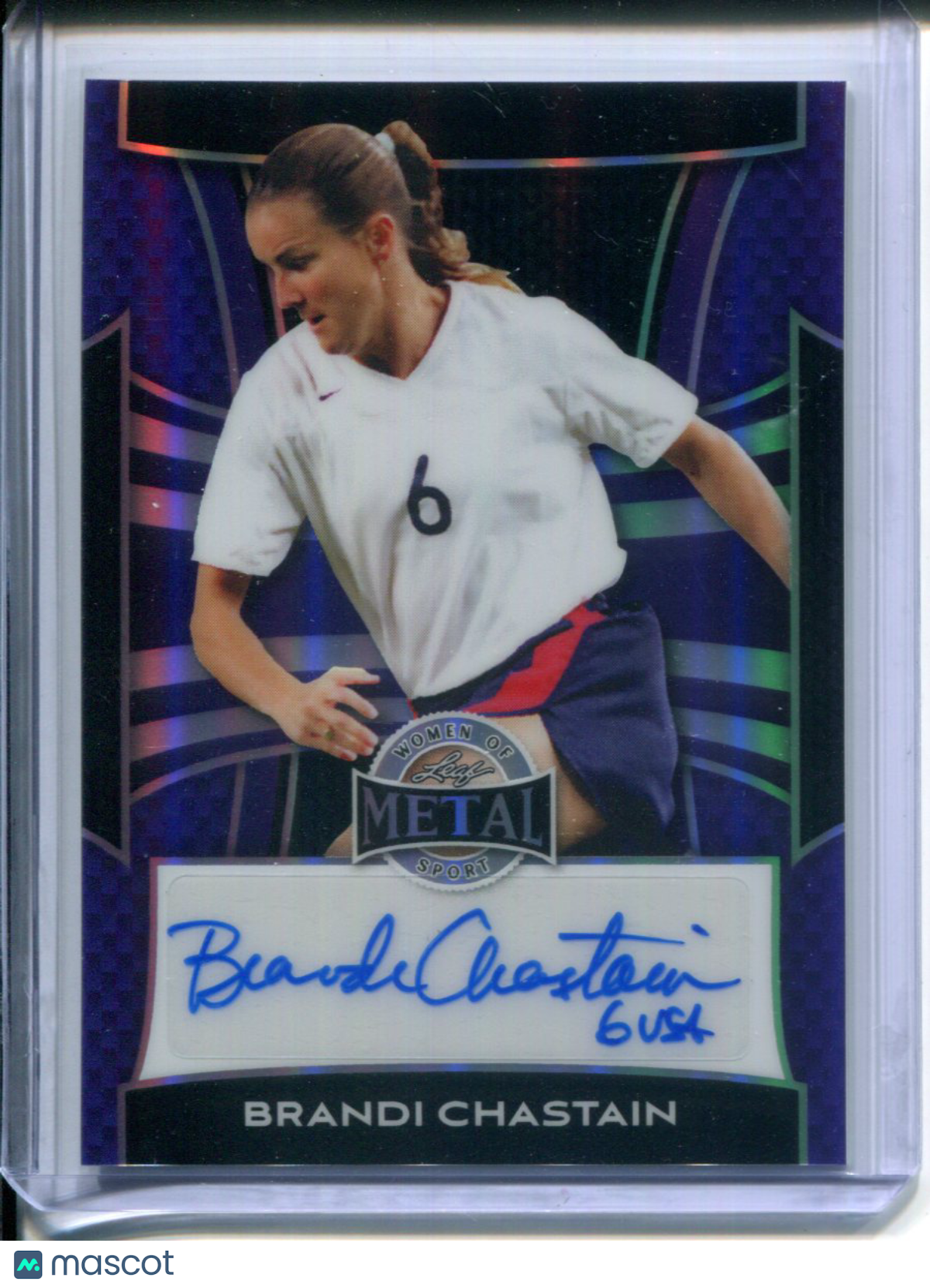 2025 Leaf Metal Women of Sport Brandi Chastain #2/6 AUTO USA Inscription