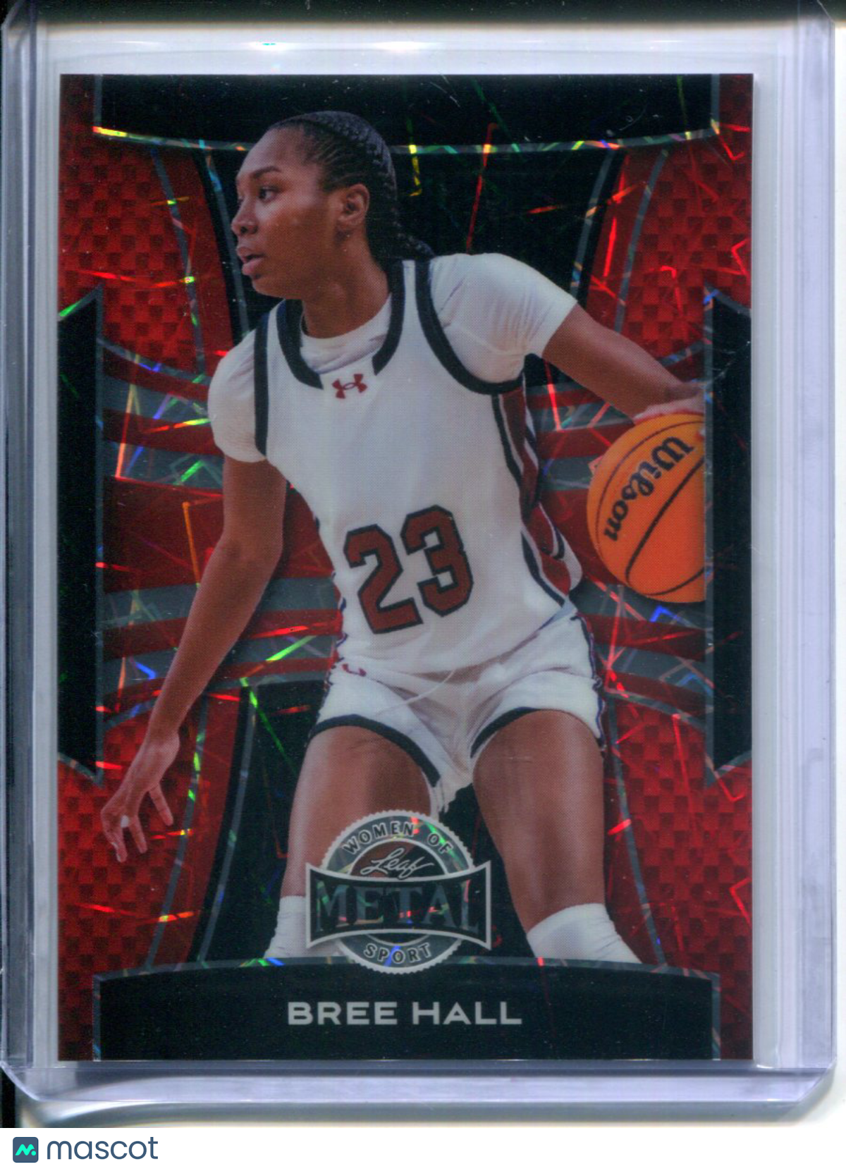 2025 Leaf Metal Women of Sport Bree Hall #19 Red Prizm #1/1 WNBA Indiana Fever