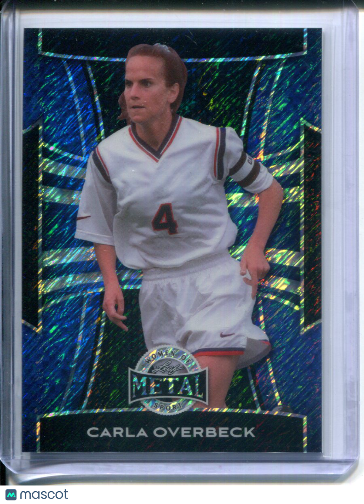2025 Leaf Metal Women of Sport Carla Overbeck #23 Blue #1/1 USA Soccer Duke
