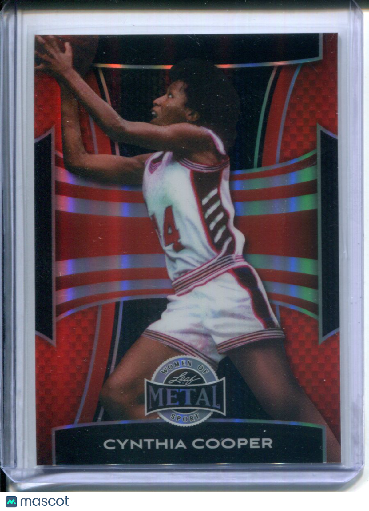 2025 Leaf Metal Women of Sport Cynthia Cooper #27 Red #5/7 WNBA Houston Comets