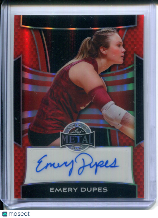 2025 Leaf Metal Women of Sport Emery Dupes #BA-ED1 AUTO #1/7 Volleyball