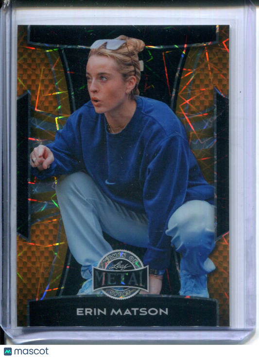 2025 Leaf Metal Women of Sport Erin Matson #37 GOLD #1/1 North Carolina