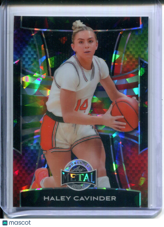 2025 Leaf Metal Women of Sport Haley Cavinder #44 TIE DYE PRIZM #1/1 TCU