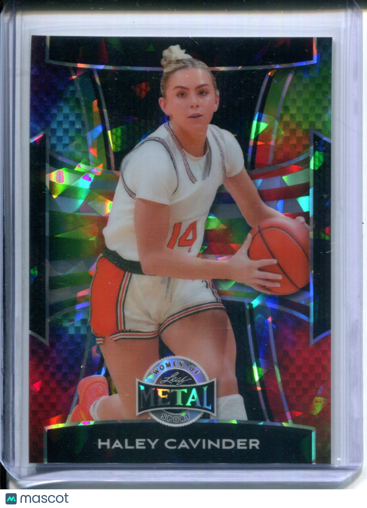 2025 Leaf Metal Women of Sport Haley Cavinder #44 TIE DYE PRIZM #1/1 TCU