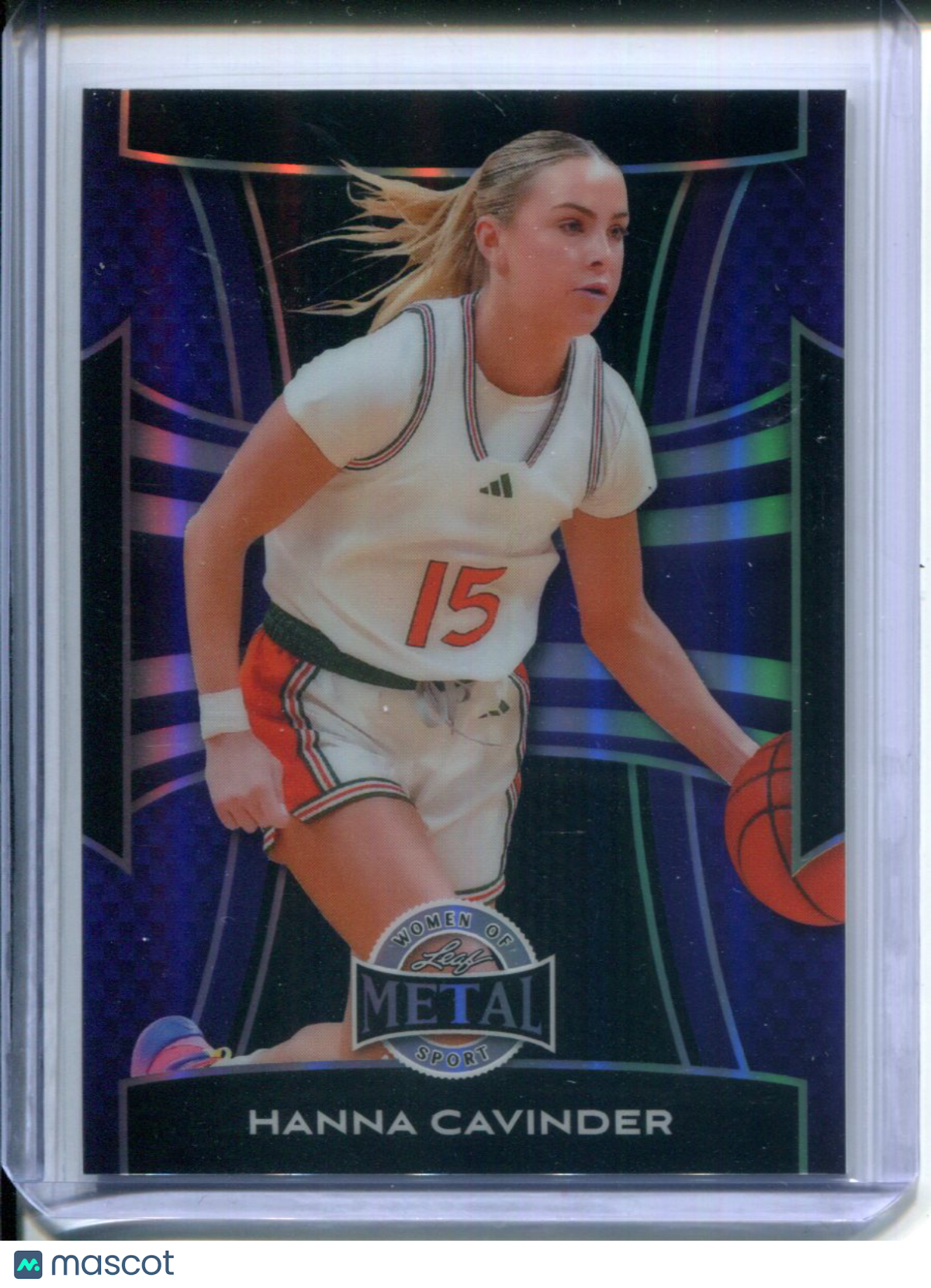 2025 Leaf Metal Women of Sport Hanna Cavinder #45 Purple Prizm #1/6 Fresno State