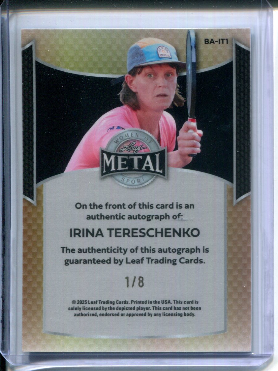 2025 Leaf Metal Women of Sport Irina Tereschenko #BA-IT1 AUTO #1/8 Pickleball